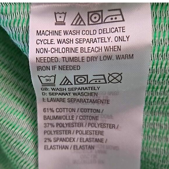 Joan Rivers Knit Seersucker 3/4-Sleeve Pullover Top - Green and White, Size XL - Picture 7 of 7